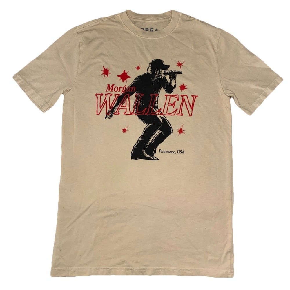 Morgan Wallen Baby Tee Women's M Sand‎ I'm The Problem Tour Merch NEW *spots